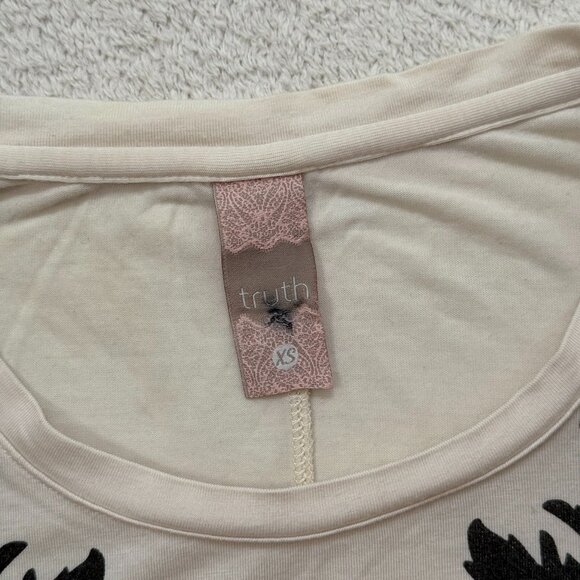 Truth White Tee with Black Damask Design - Picture 2 of 2